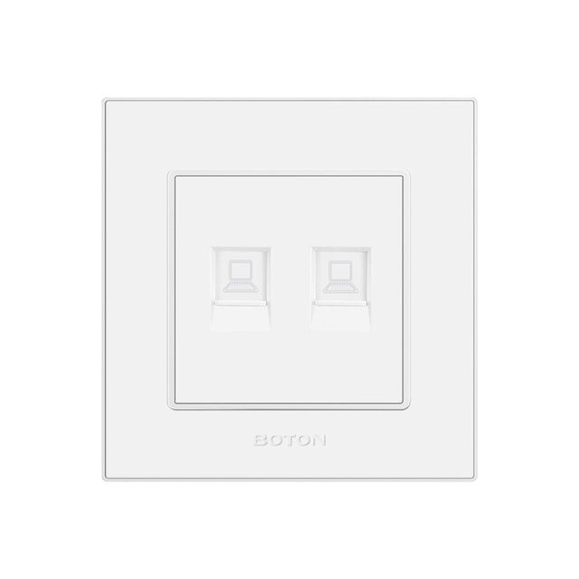 Electrical White Color Computer Wall Socket