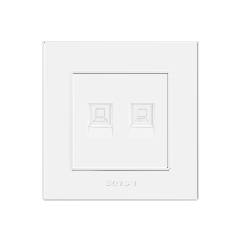 Electrical White Color Computer Wall Socket