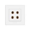 Electrical Villa Four Wire Audio White Socket