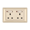 Residential 13A Double Switch Socket with Lamp