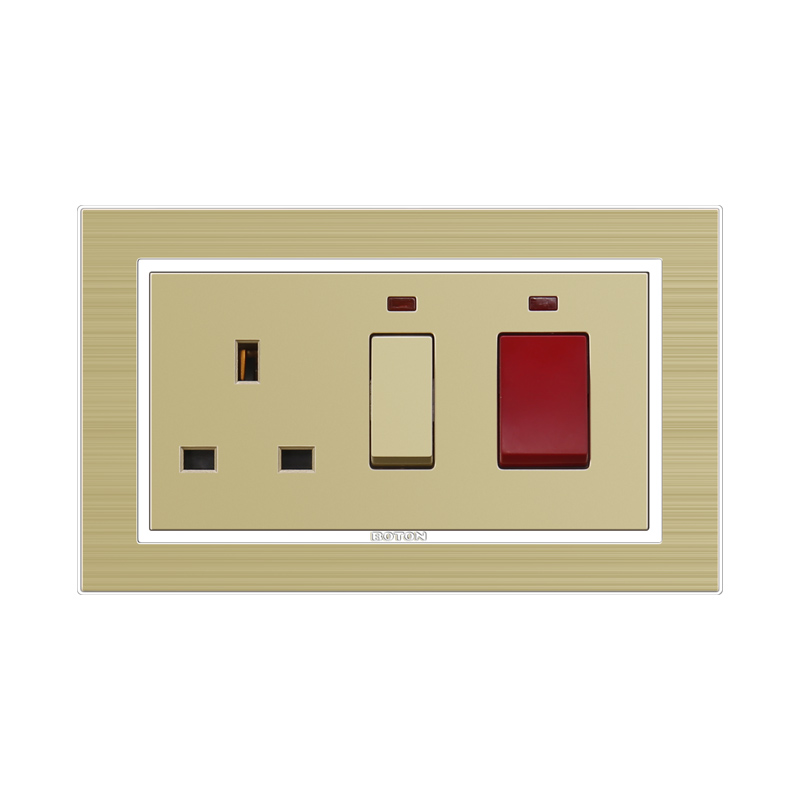 Home Aluminum Frame Kitchen Wall Switch Socket