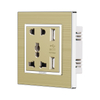 Villa Aluminum Frame 5 Pin Multi Functional with 2 USB Socket