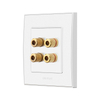 Electrical Villa Four Wire Audio White Socket