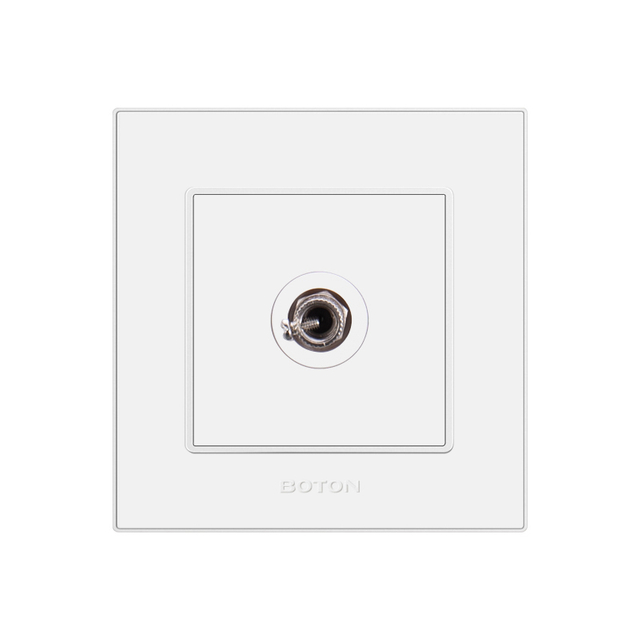 Hotel Flush Mounted Satellite TV White Wall Socket