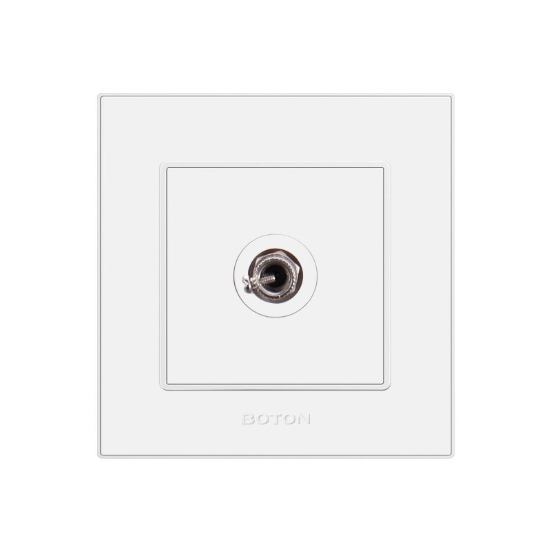 Hotel Flush Mounted Satellite TV White Wall Socket