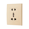 Flush Mounted 5 Pin White Multi Functional Wall Socket