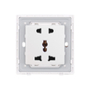 Flush Mounted 5 Pin White Multi Functional Wall Socket