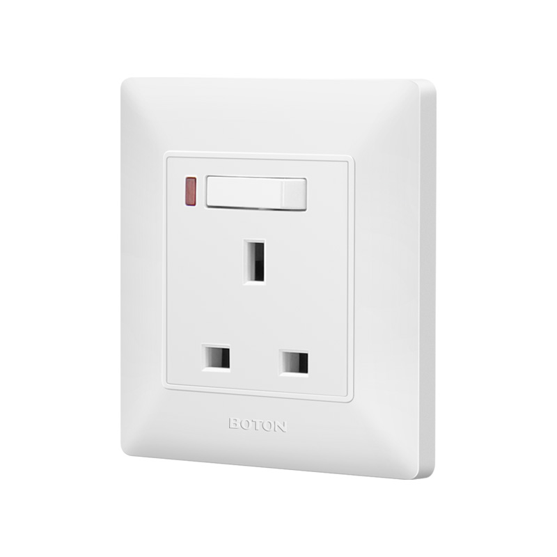 Apartment 13A Single Phase Switched Socket with Lamp