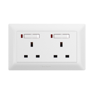 Residential 13A Double Switch Socket with Lamp