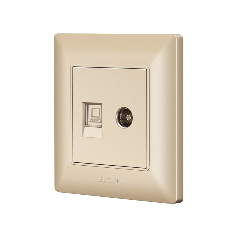 Indoor TV and Computer Electrical Wall Switch Socket