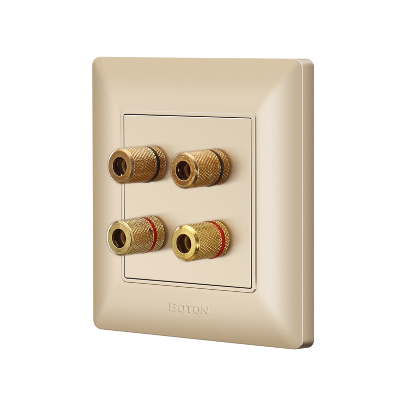 Commercial 86 type Four Wire Audio Wall Socket