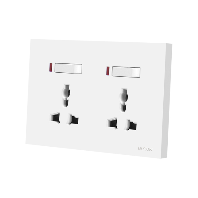 Durable 3 Pin Universal Twin Wall Socket