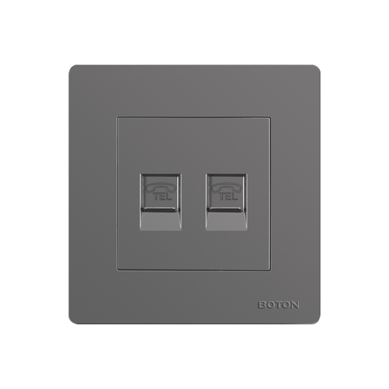 Dual Telephone Electrical Wall Switch Socket