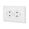 Residential Durable Double Schuko Wall Socket