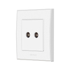 Electrical Twin TV White Wall Switch Socket