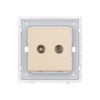 Electrical Twin TV White Wall Switch Socket