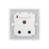 White Single Phase 15A Switch Socket with Lamp