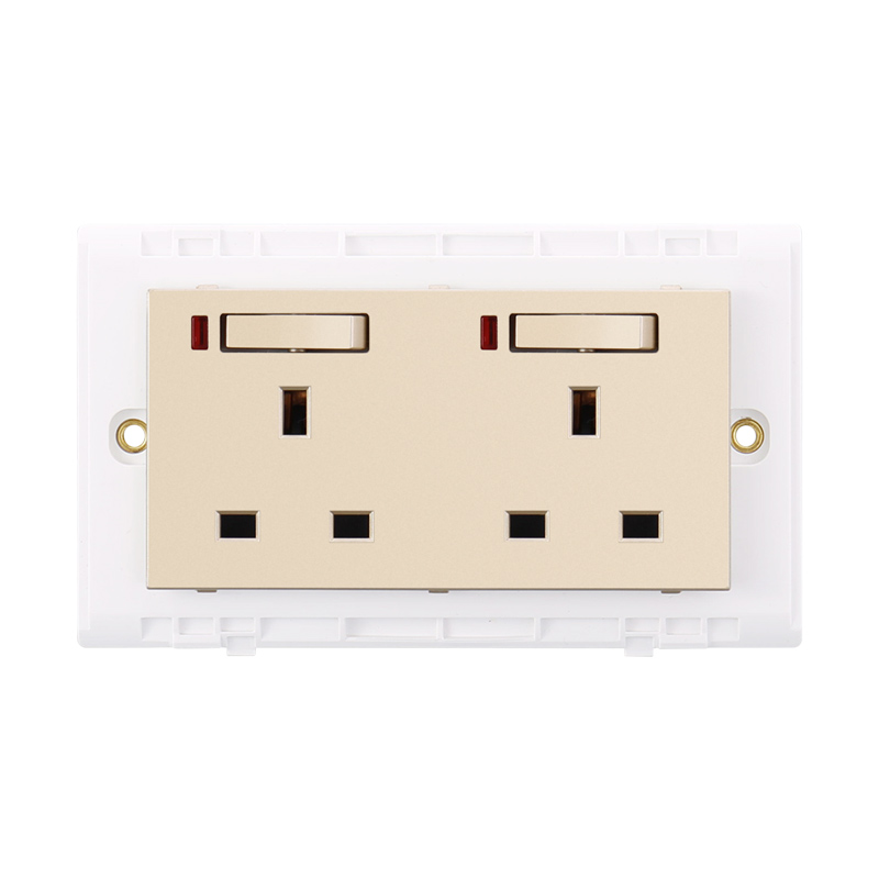 Residential 13A Double Switch Socket with Lamp