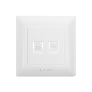 Commercial Durable Computer and Telephone Wall Socket