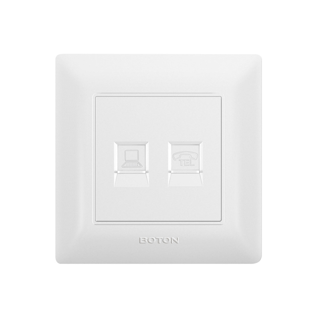 Commercial Durable Computer and Telephone Wall Socket