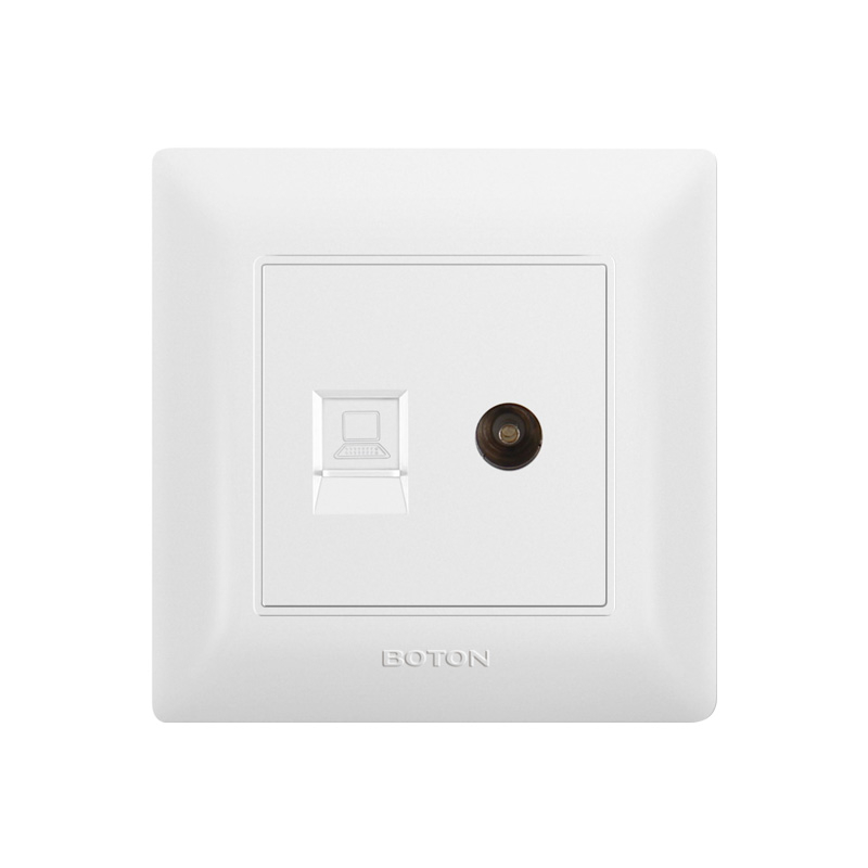 Indoor TV and Computer Electrical Wall Switch Socket