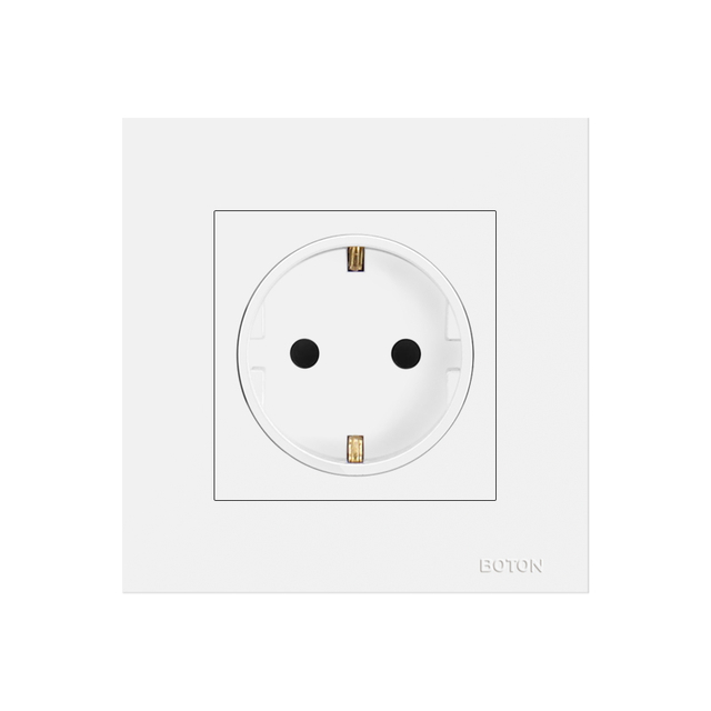 Grey Colored Finish 16A European German Wall Socket 