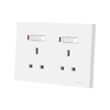 Flush Type Twin Switch Socket with Lamp