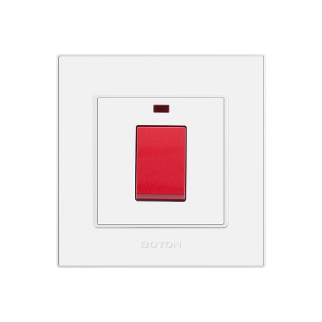 Decorator Flush Type 45A Switch with Lamp