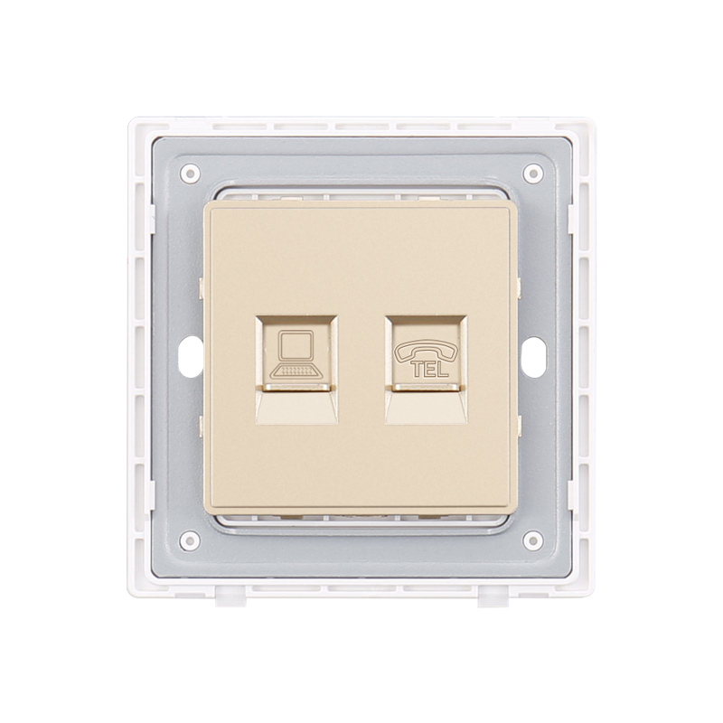 Commercial Durable Computer and Telephone Wall Socket