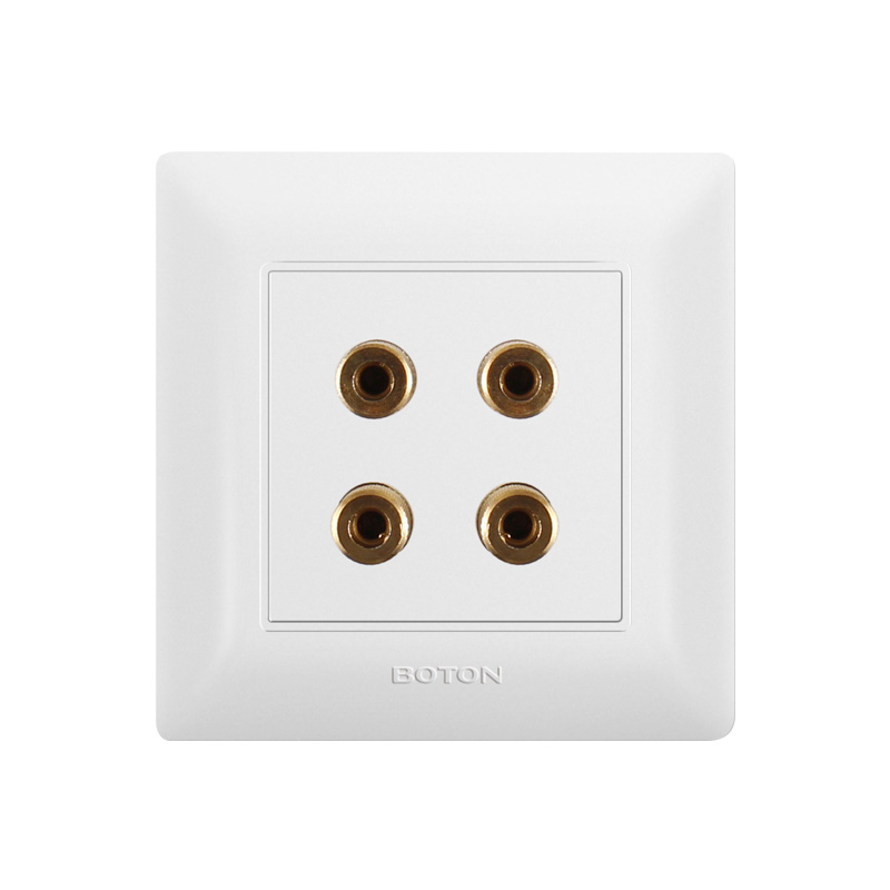 Commercial 86 type Four Wire Audio Wall Socket