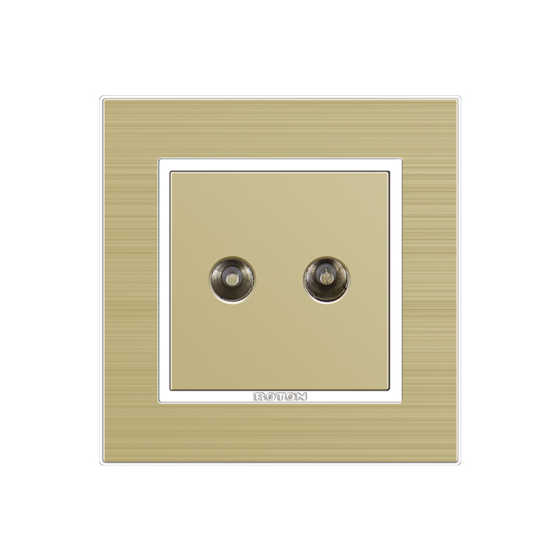 Double TV Wall Switch Socket for Interior Design