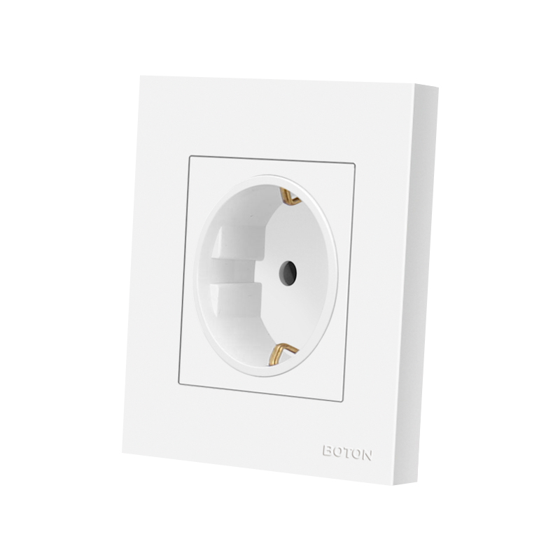 Grey Colored Finish 16A European German Wall Socket 