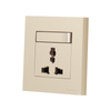 Grey Colored Finish 1 Gang Switch 3 Pin Universal Wall Socket