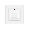 Home Apartment 20A White Wall Switch with Lamp