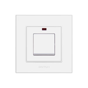 Home Apartment 20A White Wall Switch with Lamp