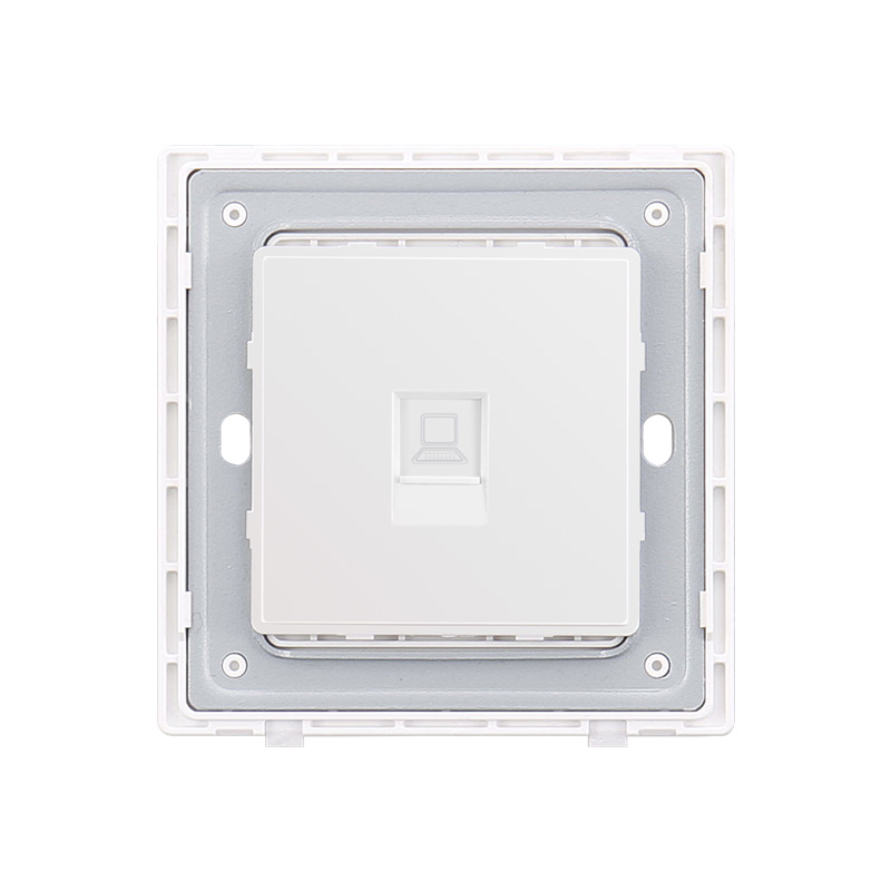 Residential White Computer Wall Socket