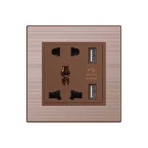 Villa Aluminum Frame 5 Pin Multi Functional with 2 USB Socket