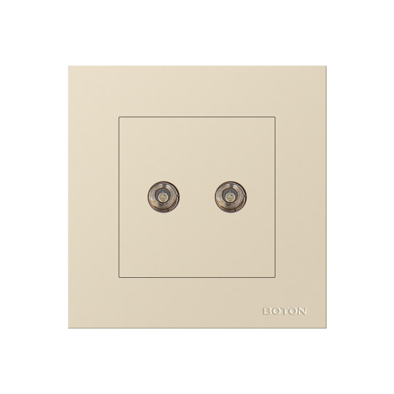 Flush Mounted Home Hotel Double TV Wall Socket