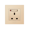 White 13A Switched Socket with Lamp