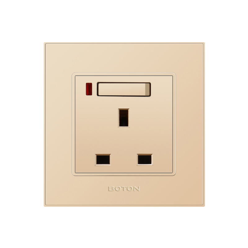 White 13A Switched Socket with Lamp