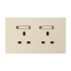 Flush Type Twin Switch Socket with Lamp