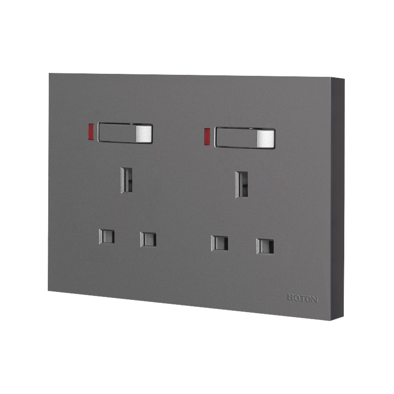 Flush Type Twin Switch Socket with Lamp