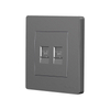 Dual Telephone Electrical Wall Switch Socket