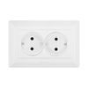 Residential Durable Double Schuko Wall Socket