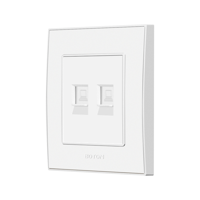 Electrical White Color Computer Wall Socket