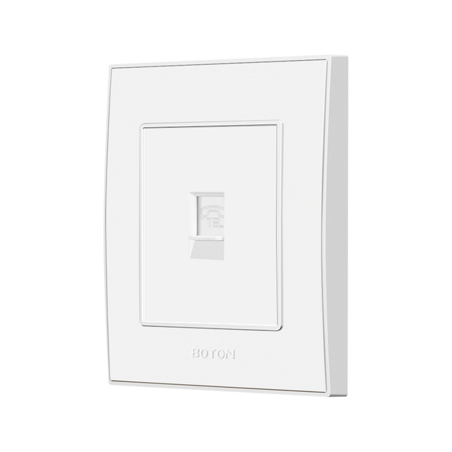 Electrical Homme White Color Telephone Wall Socket