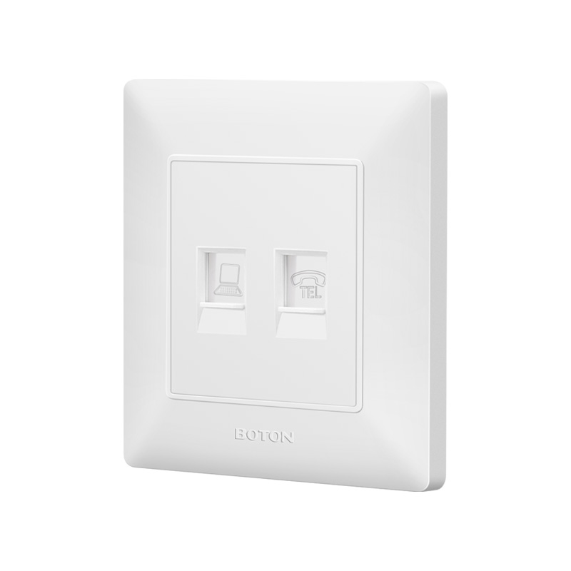 Commercial Durable Computer and Telephone Wall Socket