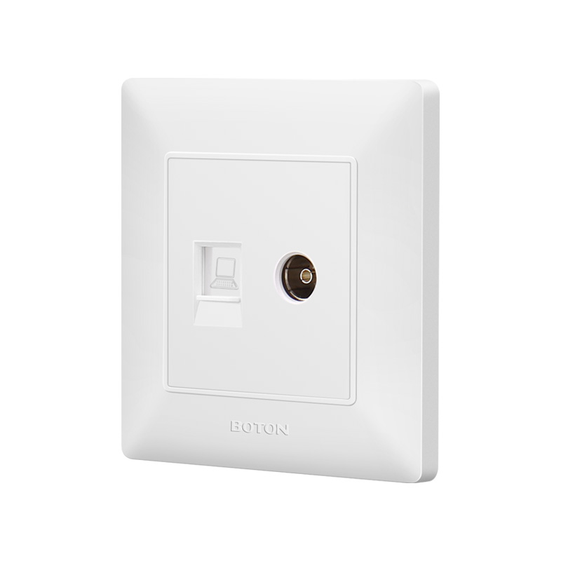 Indoor TV and Computer Electrical Wall Switch Socket