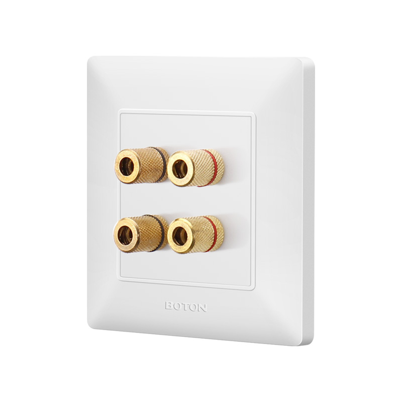 Commercial 86 type Four Wire Audio Wall Socket