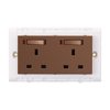 Double 13 AMPS Single Phase Switch Socket with Lamp